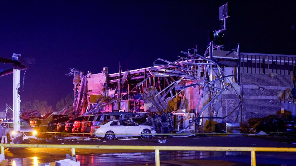 Ein Tornado zerst&ouml;rte eine Tankstelle im US-Bundesstaat Texas. (Foto)