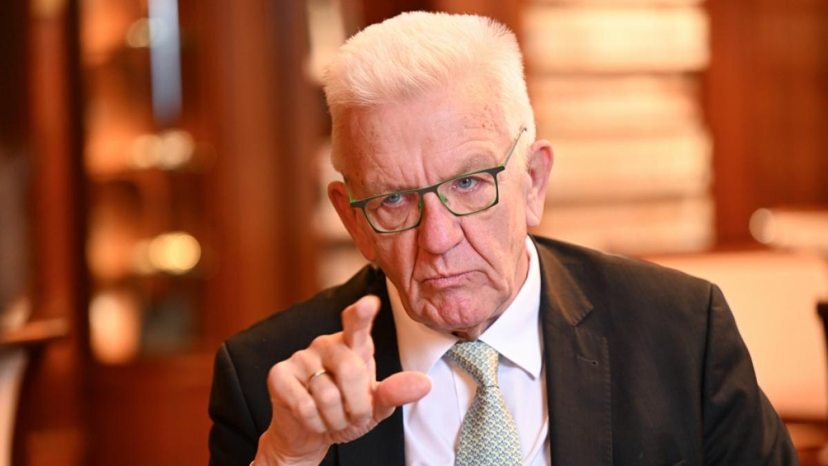 Winfried Kretschmann l&auml;sterte in Stuttgart &uuml;ber Bundeskanzler Olaf Scholz. (Foto)