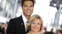 Die (damals schwangere) Moderatorin Ilka Eßmüller und ihr Mann Boris Büttner vor der Verleihung des Deutschen Fernsehpreises im Jahr 2009.