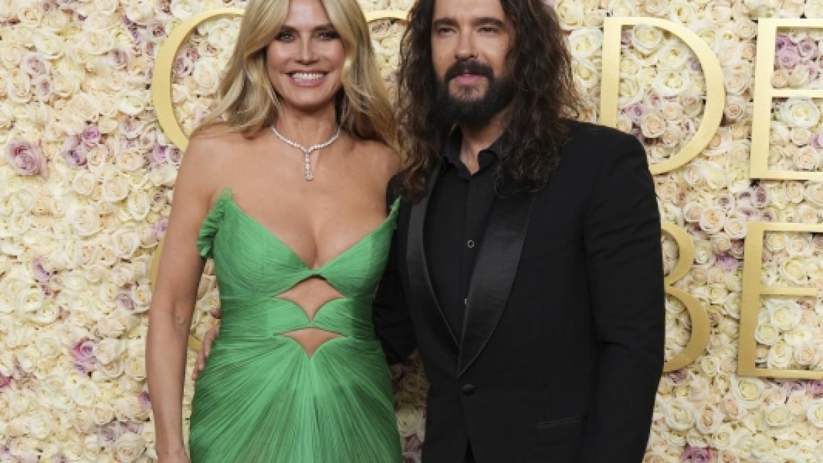 Heidi Klum und Mann Tom Kaulitz bei den Golden Globes. (Foto)