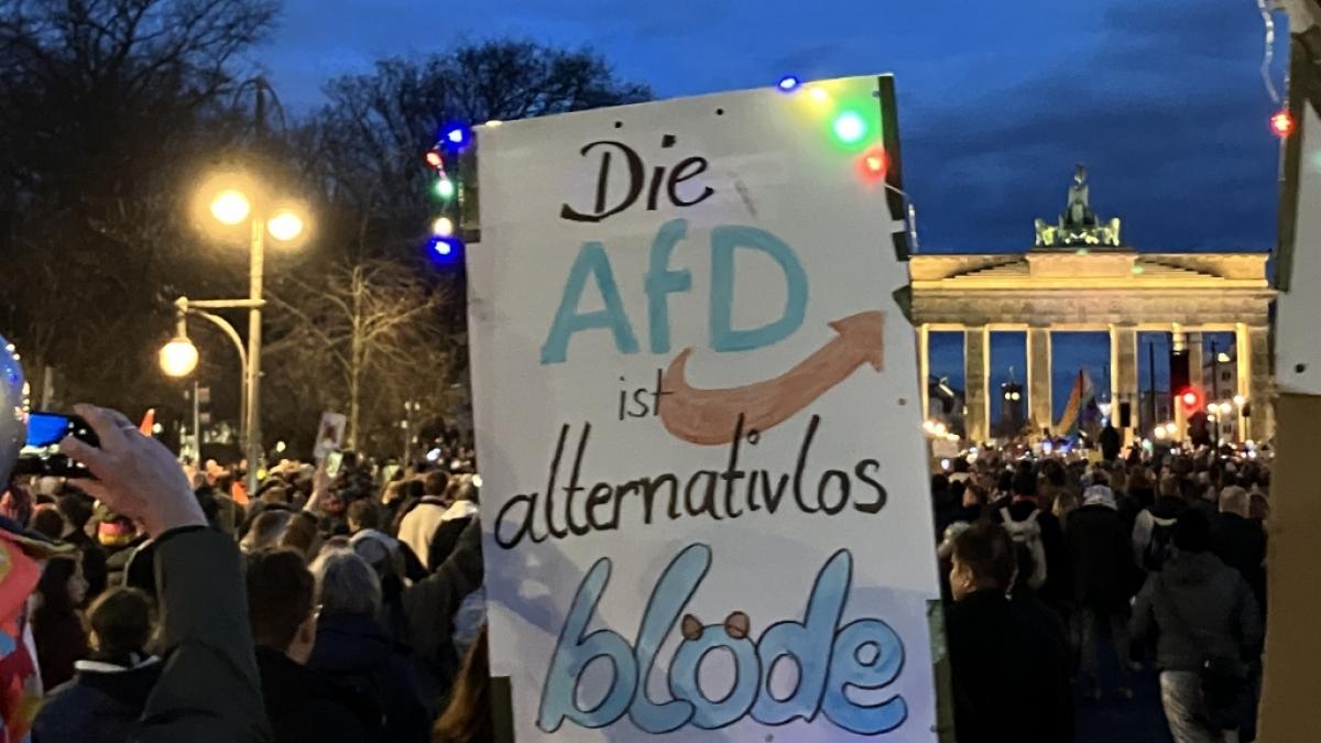 Deutliche Worte gegen die AfD, Rechtsextremismus, Menschenhass und Demokratiefeindlichkeit sind auch auf den Demos im Juli 2025 zu erwarten. (Foto)