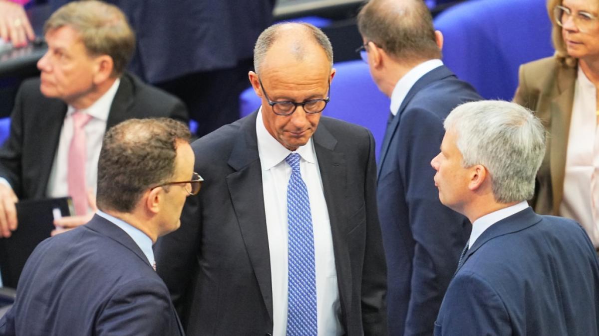 CDU-Chef Merz hat den ersten Wahlgang verloren und ist damit erstmal noch nicht Kanzler. (Foto)