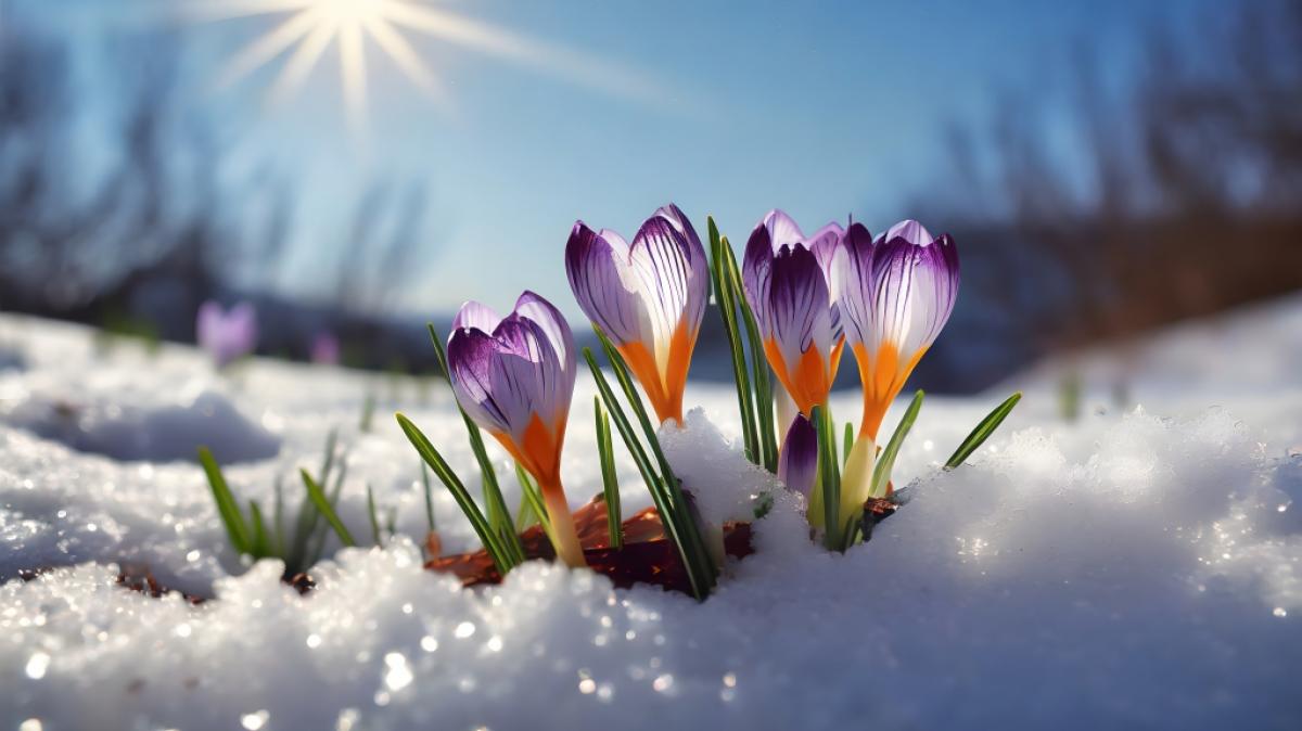 Sp&auml;twinterliches Wetter in Deutschland (Foto)