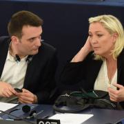 Marine Le Pen und Louis Aliot in einer Plenarsitzung des Europäischen Parlaments im Jahr 2015.