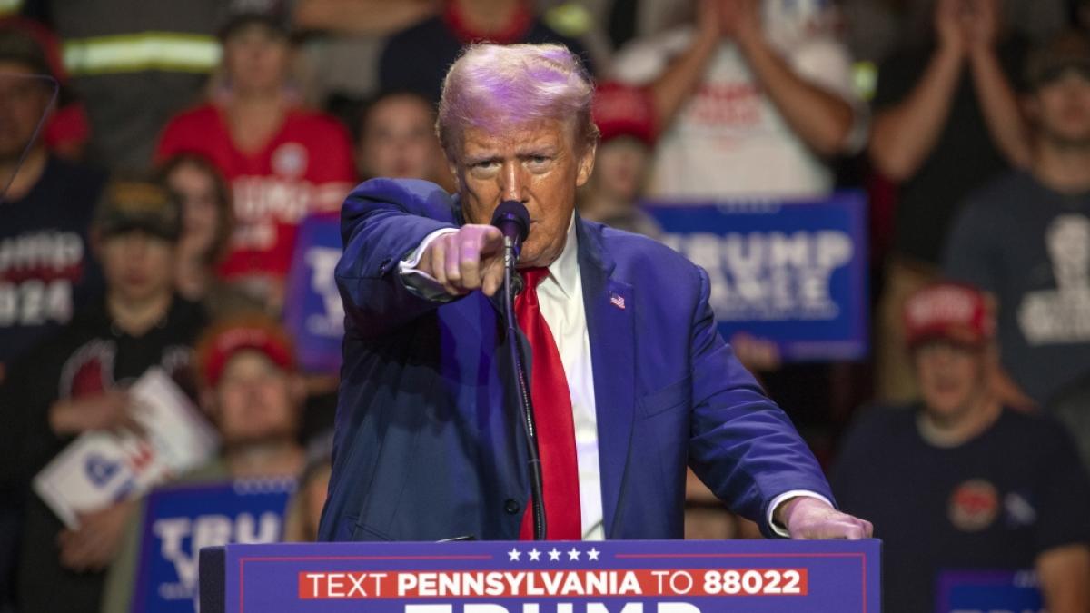 Donald Trump macht vor allem die amtierende amerikanische Regierung um Pr&auml;sident Joe Biden f&uuml;r den Ukraine-Krieg verantwortlich. (Foto)