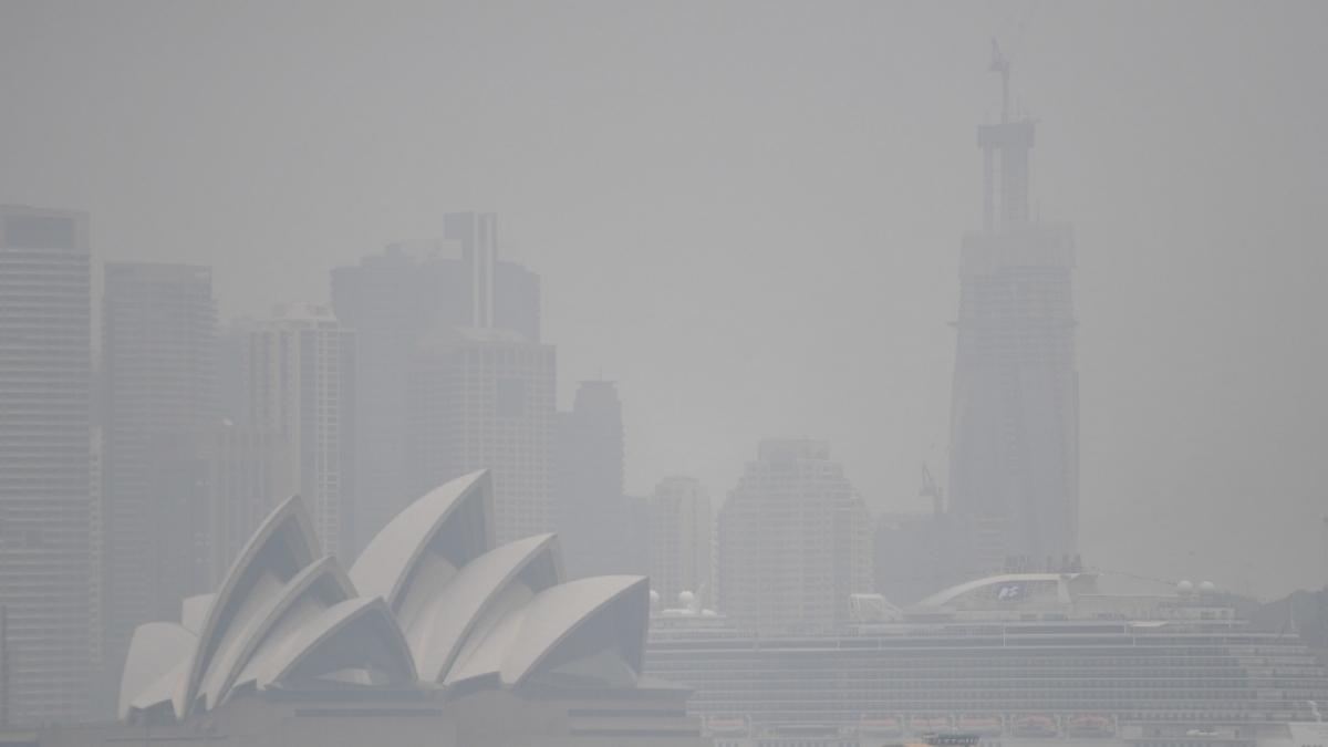 Das Opera House in Sydney ist von Rauch umh&uuml;llt. (Foto)