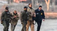 Der venezolanische Präsident Nicolas Maduro (2.v.r) und seine Frau Cilia Flores (2.v.l) am Wall Street Heliport im New Yorker Stadtbezirk Manhattan nach der Festnahme.