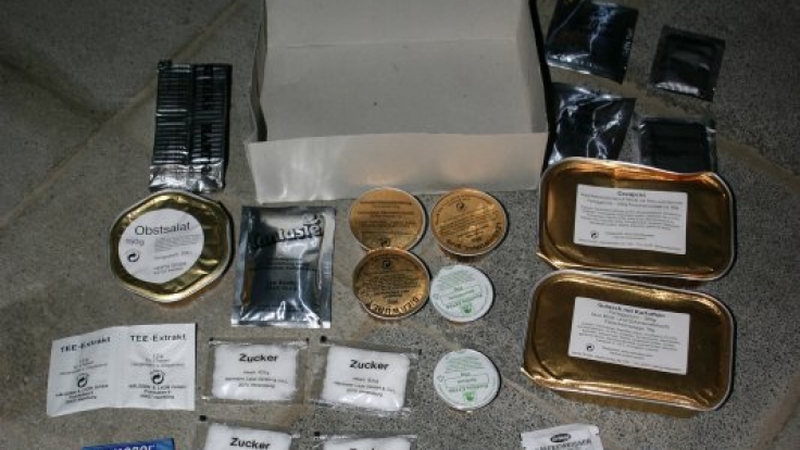 Ziemlich schnöde sieht das Bundeswehr-Einmannpack aus.