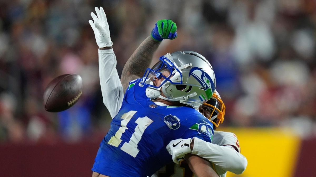 Jaxon Smith-Njigba von den Seattle Seahawks in Aktion, am 03.11.2025. (Symbolbild) (Foto)