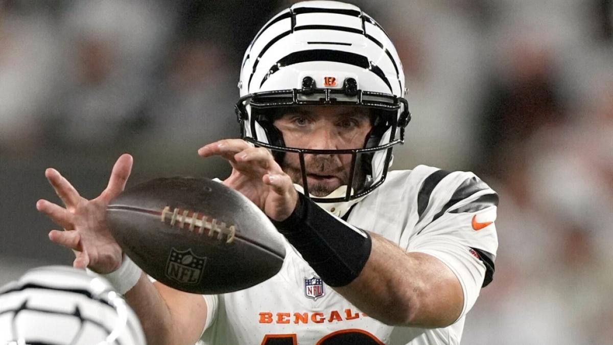 Joe Flacco von den Cincinnati Bengals f&auml;ngt den Ball, am 16.10.2025. (Symbolbild) (Foto)