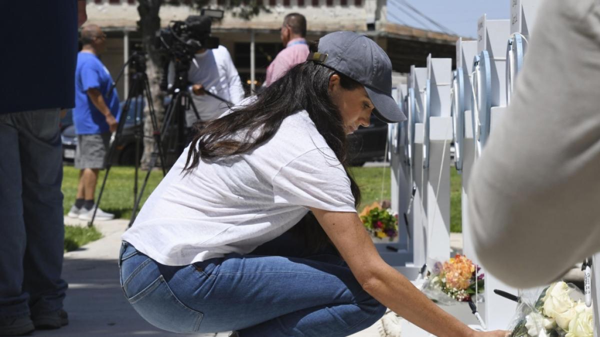 Herzogin Meghan ist nach dem Grundschul-Massaker von Texas an den Ungl&uuml;cksort gereist - und erntete damit bitterb&ouml;se Kritik. (Foto)