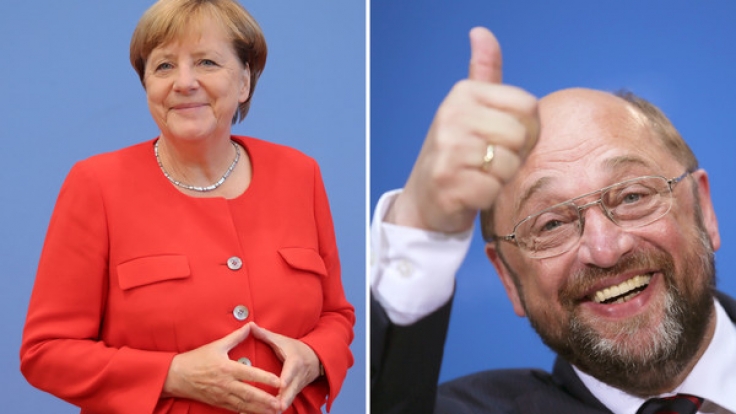 Bundeskanzlerin Angela Merkel und SPD-Herausforderer Martin Schulz.
