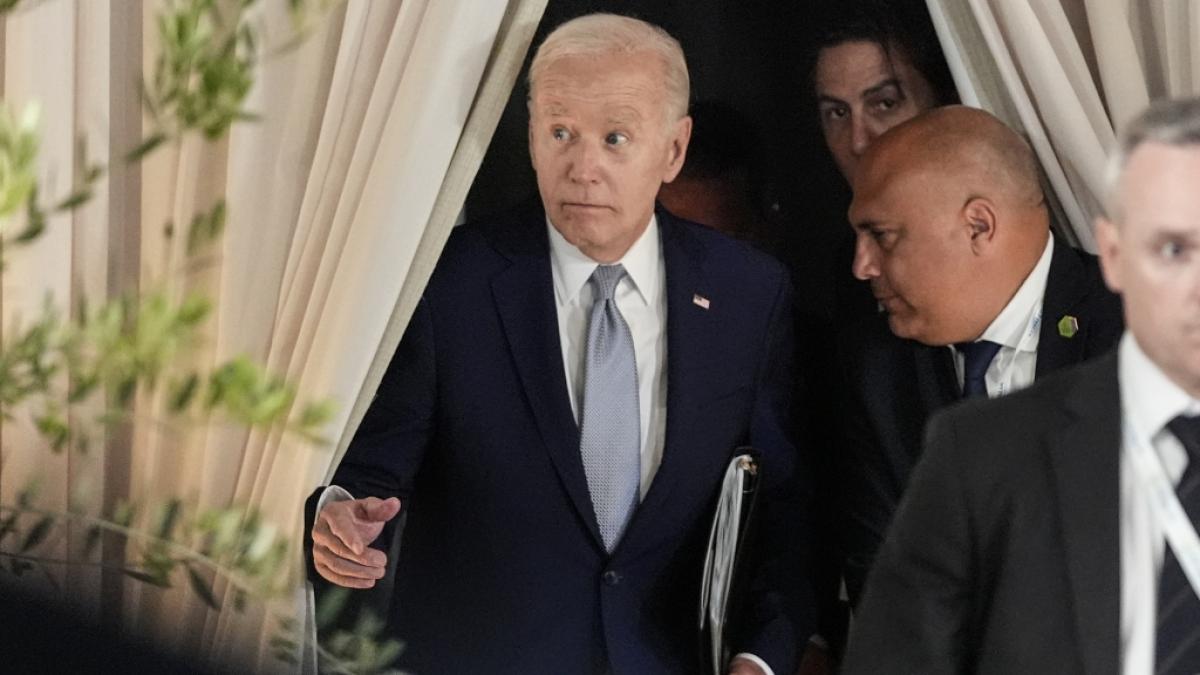 Joe Biden sorgt beim G7-Gipfel glich mehrfach f&uuml;r bizarre Momente. (Foto)