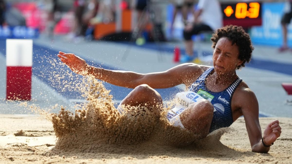 Weitsprung-Olympiasiegerin Malaika Mihambo (28) verteidigte ihren WM-Titel. (Foto)