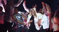 Von vorn war der Babybauch von Helene Fischer nicht zu sehen.