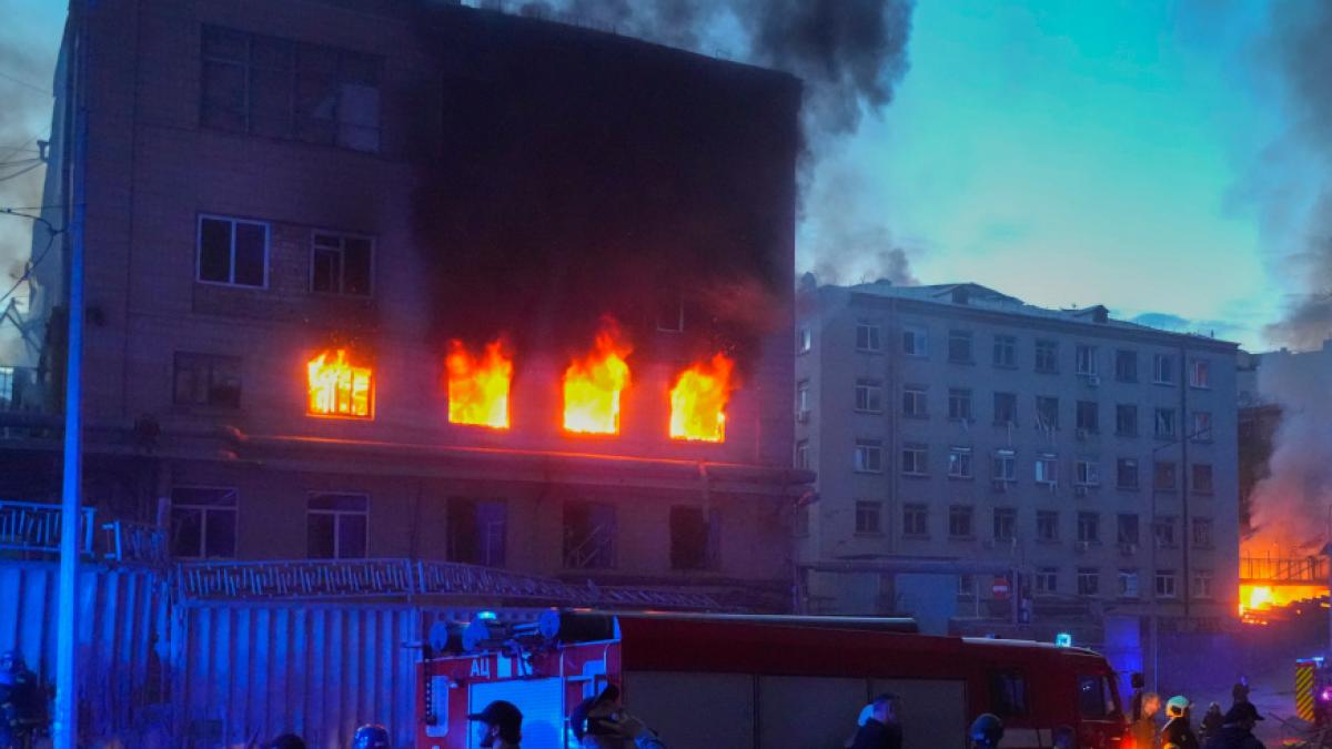 In Kiew gab es wieder russische Luftangriffe. (Foto)