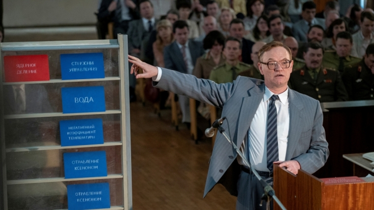 Jared Harris in einer Szene als Wissenschaftler Waleri Legassow.