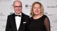 Umweltministerin Svenja Schulze mit ihrem Mann Andrea Arcais beim Bundespresseball im Jahr 2019.