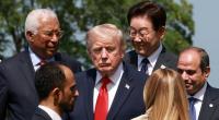 Donald Trump wirkte beim G7-Gipfel in Évian-les-Bains verwirrt, nachdem er sich mit den anderen Staats- und Regierungschef für ein Gruppenfoto aufstellte.