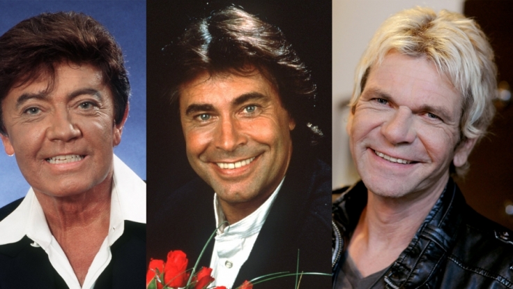 Rex Gildo, Roy Black und Matthias Reim (von Links): drei abgestürzte Schlagersänger.