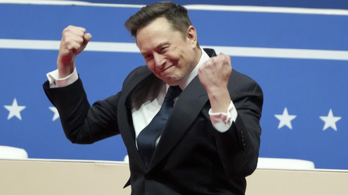 Elon Musk war bei der Amtseinf&uuml;hrung von US-Pr&auml;sident Donald Trump au&szlig;er Rand und Band. (Foto)