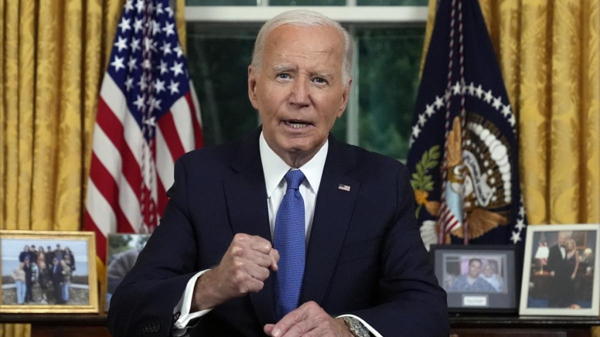 Joe Biden erkl&auml;rte seinen R&uuml;ckzug aus dem Wahlkampf in einer Rede der Nation. (Foto)