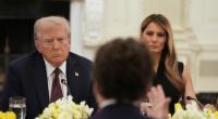 Donald und Melania Trump während eines Dinners im Weißen Haus.