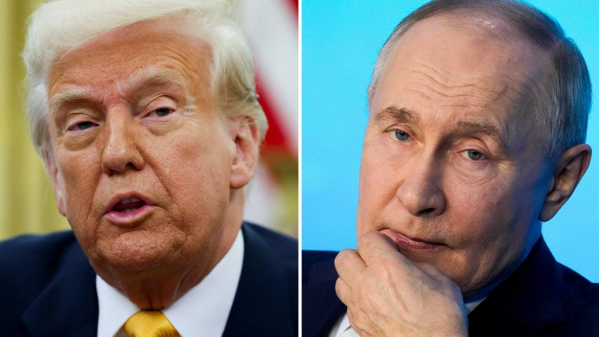 Namhafte Akteure aus Wladimir Putins Propaganda-Maschinerie sind &uuml;berzeugt, dass sich der Kreml-Chef und Donald Trump schon vor ihrem Gipfeltreffen in Alaska auf das weitere Vorgehen im Ukraine-Krieg geeinigt haben. (Foto)