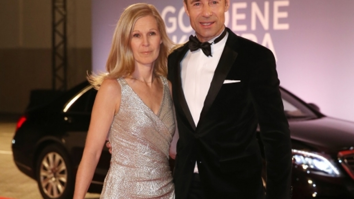Entertainer Kai Pflaume und Ehefrau Ilke zur Verleihung der Goldenen Kamera in Hamburg. (Foto)