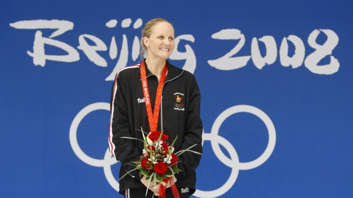 Kirsty Coventry gewinnt 2008 bei den Olympischen Sommerspielen in Beijing Gold. (Foto)