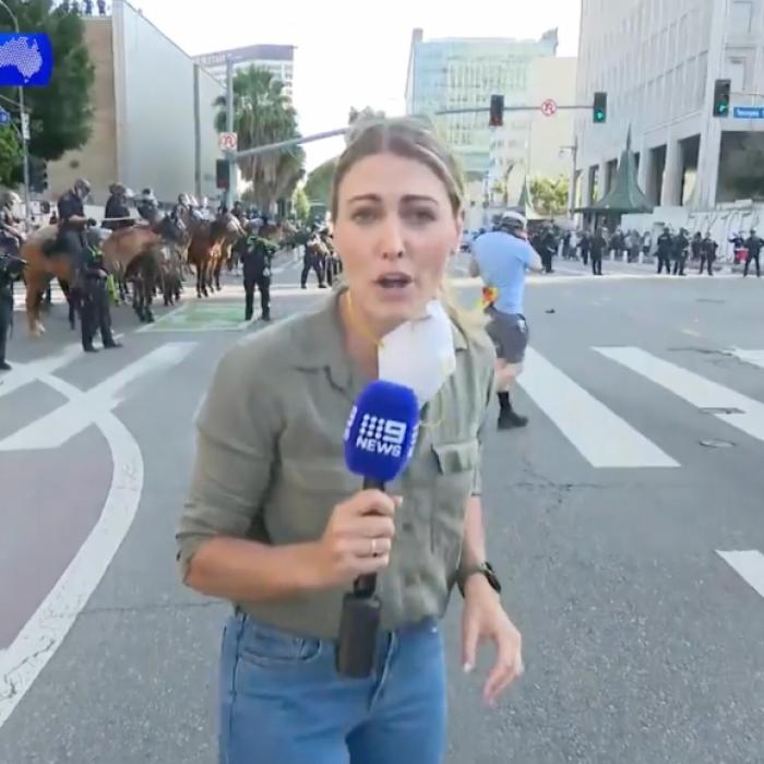 Reporterin wird in L.A. mitten im TV-Bericht angeschossen