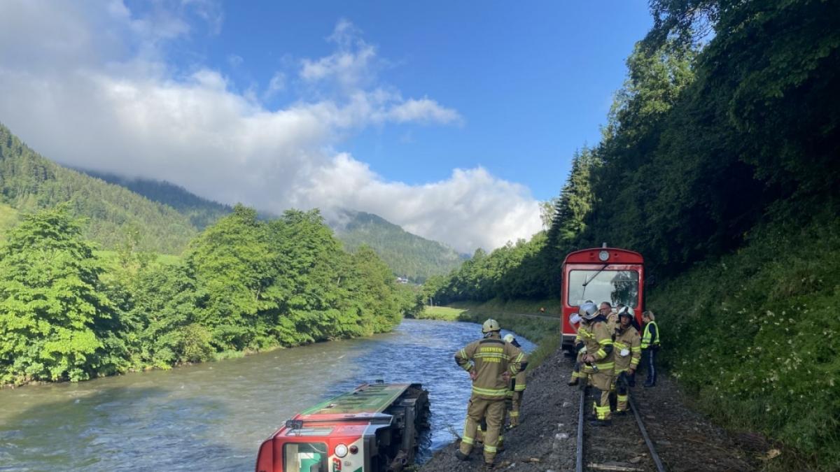 Laut dem Einsatzleiter der Rettungskr&auml;fte lagen nach einem Unwetter Wurzeln oder &Auml;hnliches auf den Schienen. (Foto)