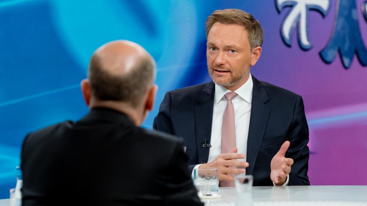 Christian Lindner drohte Olaf Scholz bei "Maybrit Illner". (Foto)