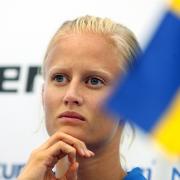 Die Schwedin Carolina Klüft bei der Leichtathletik-WM 2007 in Osaka.