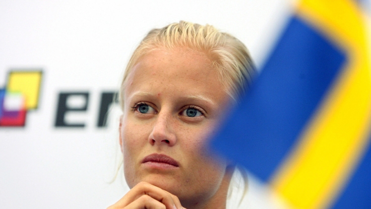 Die Schwedin Carolina Klüft bei der Leichtathletik-WM 2007 in Osaka.