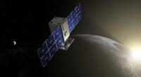 Die Illustration zeigt den Satelliten 