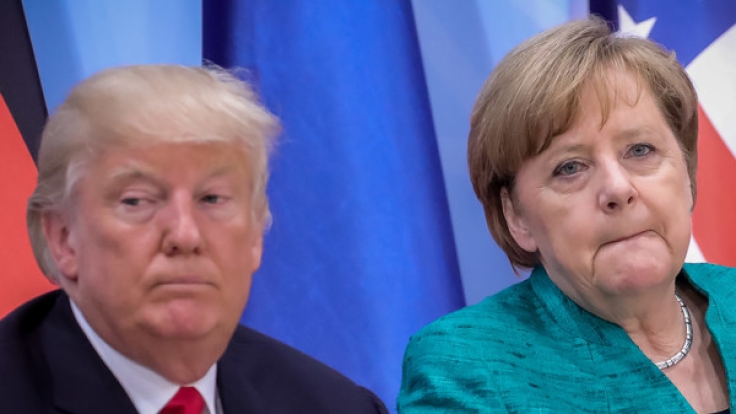 Donald Trump und Angela Merkel.