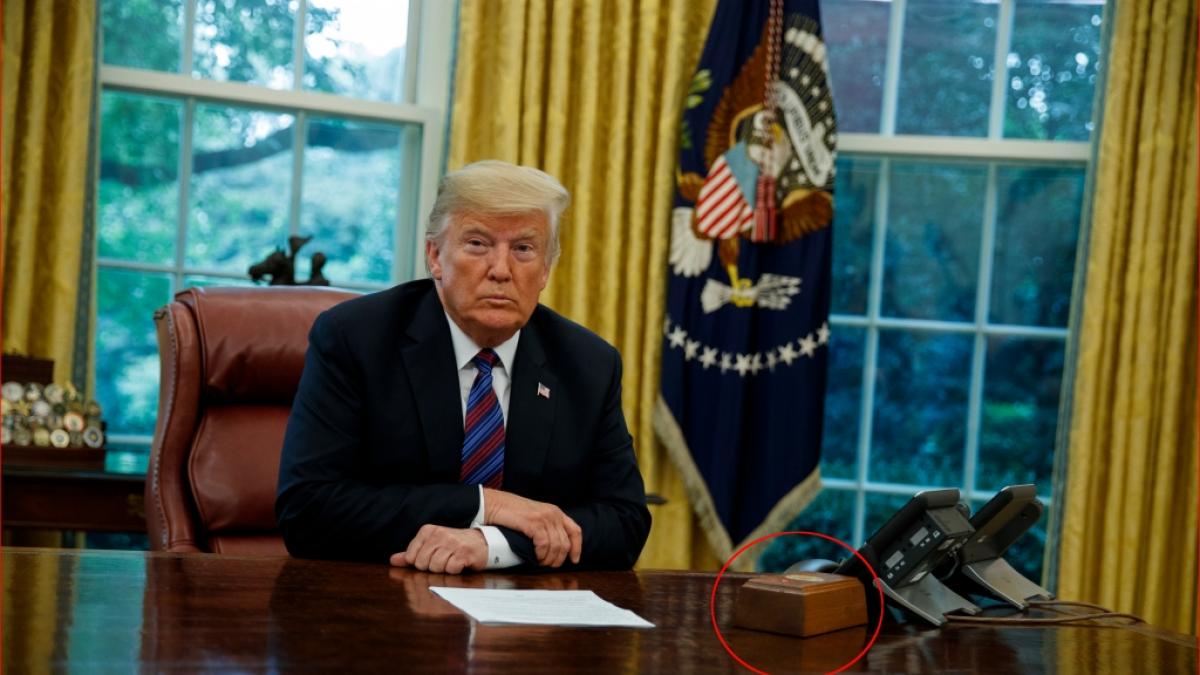 Donald Trump hatte einen Cola-Knopf auf dem Pr&auml;sidenten-Schreibtisch installieren lassen. (Foto)