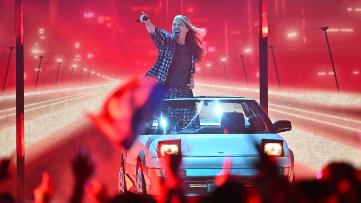 Danny Estrin rockte f&uuml;r Australien im Mai 2023 die ESC-B&uuml;hne mit seiner Band Voyager. Jetzt ist der Frontmann an Krebs erkrankt. (Foto)
