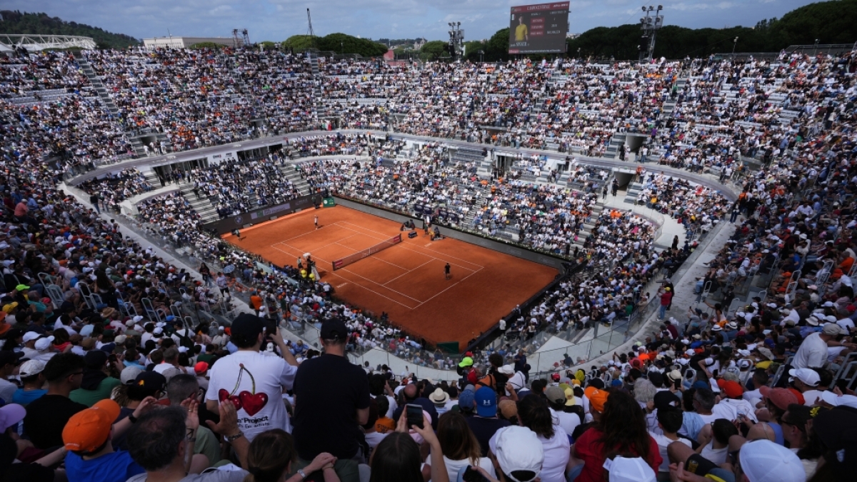 ATP-Tour, Einzel, M&auml;nner, Sinner (Italien) - Pellegrino (Italien). Zuschauer verfolgen das Spiel, vom 12.05.2026. (Symbolbild) (Foto)