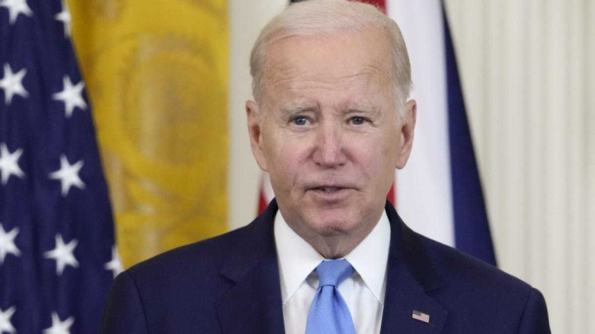 Joe Biden legte wieder einen skurrilen Auftritt hin. (Foto)