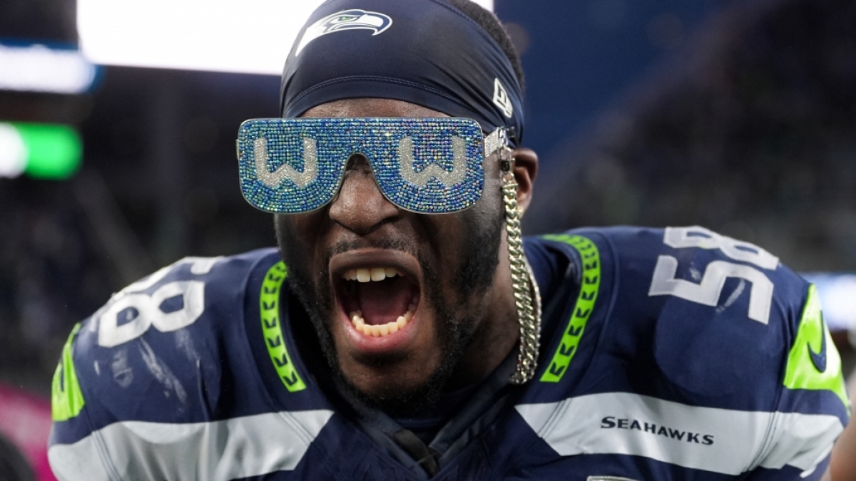 Linebacker Derick Hall von den Seattle Seahawks freut sich, am 14.12.2025. (Symbolbild) (Foto)