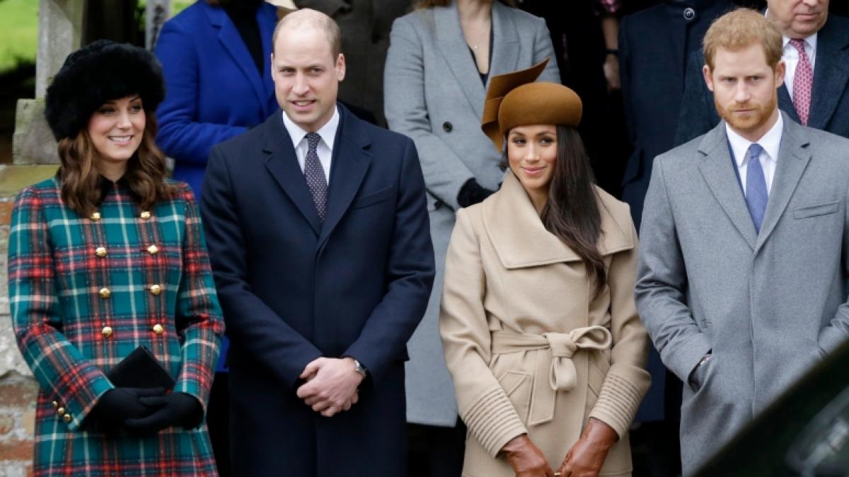 Ein Bild aus gl&uuml;cklichen Tagen: Meghan Markle und Prinz Harry Seite an Seite mit Prinzessin Kate und Prinz William. Inzwischen ist die Stimmung drastisch abgek&uuml;hlt. (Foto)