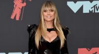 Heidi Klum zeigte sich in Paris in einer gewagten Abendrobe.