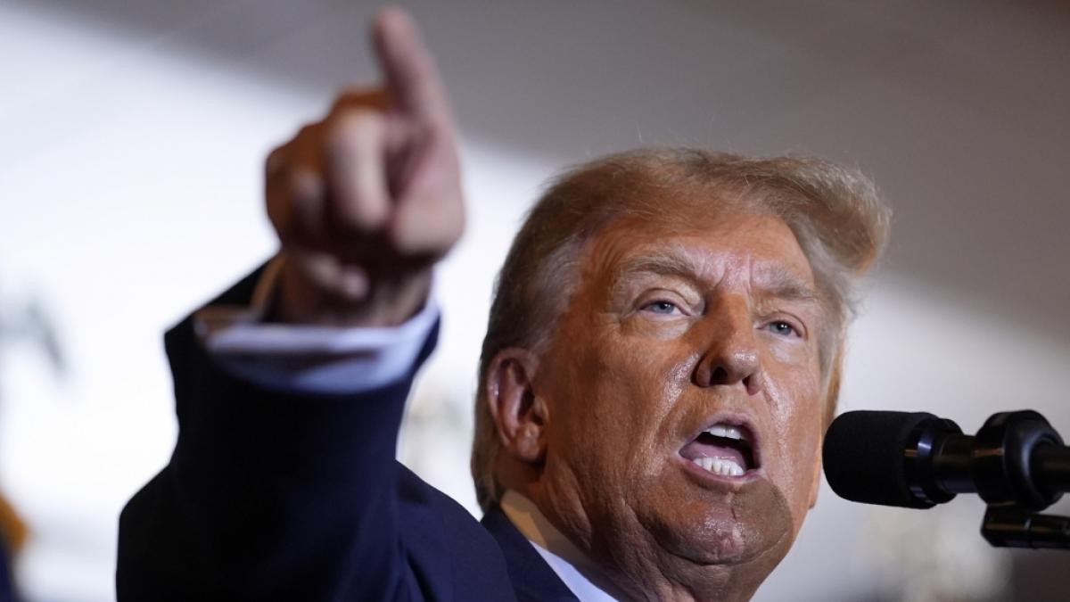 Donald Trump bei einer Rede. (Foto)
