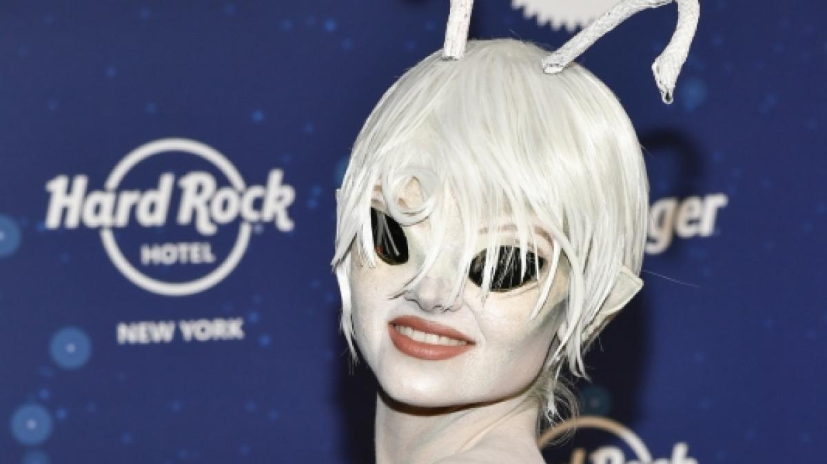 Leni Klum kam als Alien zu Heidis Halloween-Party. (Foto)