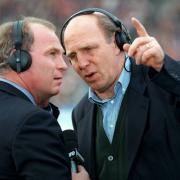 Sebastian Hoeneß Onkel Uli Hoeneß und sein Vater Dieter Hoeneß im Berliner Olympiastadion.