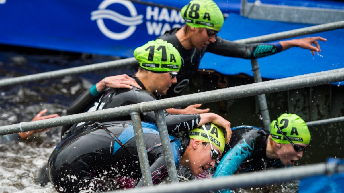 In Hamburg fand an diesem Wochenende der ITU Triathlon 2018 statt. (Foto)