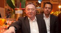 Peter Sodann und sein Sohn Franz Sodann bei einem Neujahrsempfang von Die Linke.