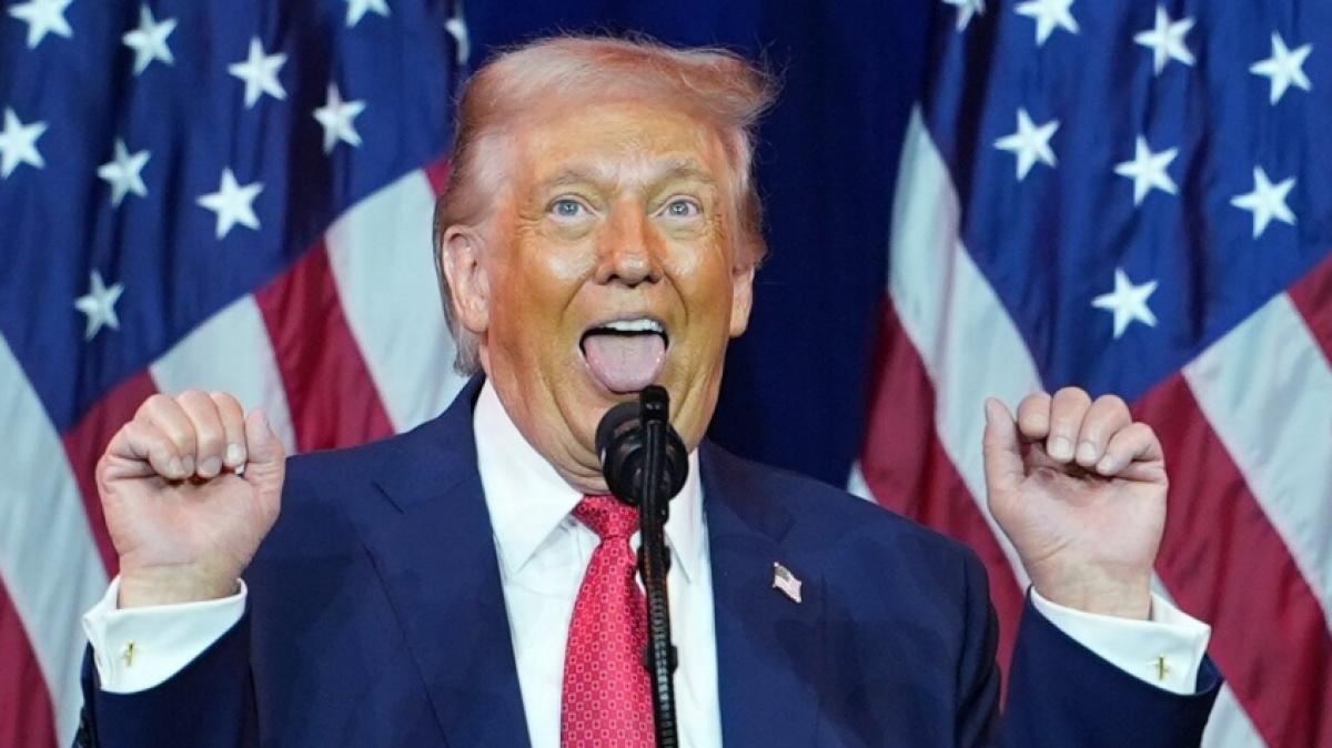 Donald Trump (Foto) hat Frankreich-Pr&auml;sident Macron &ouml;ffentlich nachge&auml;fft. (Foto)